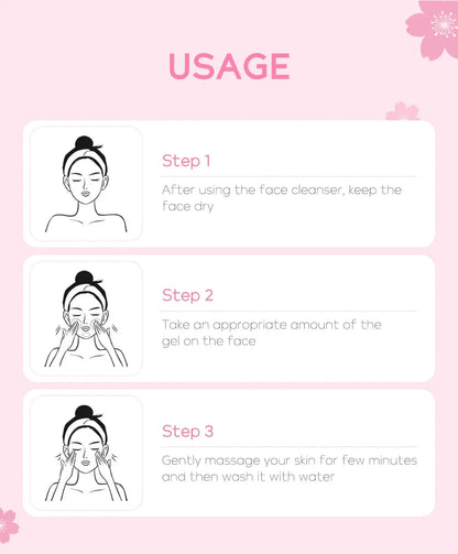 Sakura Face Deep Cleaning Exfoliating Gel Skin Care Whitening Moisturizer Repair Facial Scrub Skin Care 60g - AMULET RING STORE