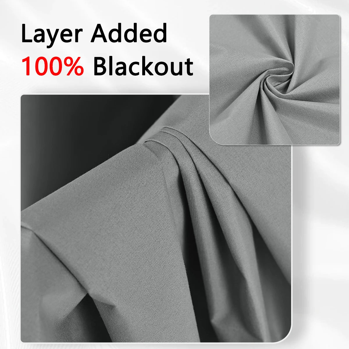 2pcs Modern 100% Blackout Curtain with Coated Lining, Solid Window Curains for Bedroom, Living Room, Dining Room, Home Decor - AMULET RING STORE