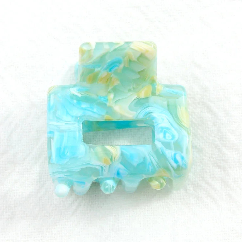 Bgffuy Leopard Korea Acetate Hollow Colorful Mini Hair Claws Crab Hair Clips for Child Girls Hairpins Hair Accessories Barrettes