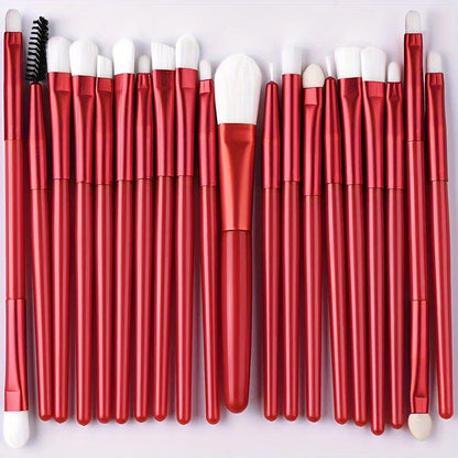 8/20Pcs Eye Makeup Brush Set Portable Soft Makeup Tool Eyeshadow Blending Detail Cosmetics Brush Kit with Makeup Egg Powder Puff - AMULET RING STORE