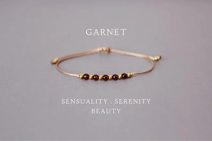 Exquisite Garnet Crystal Bracelet for Women January Birthstone Capricorn Gifts Birthday Gifts for Her