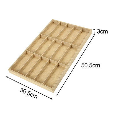 Fashion Glasses Cases Beige 10 Grids Sunglasses Display Box Sunglasses Display Glasses Display Props Jewelry Organizer Tray - AMULET RING STORE