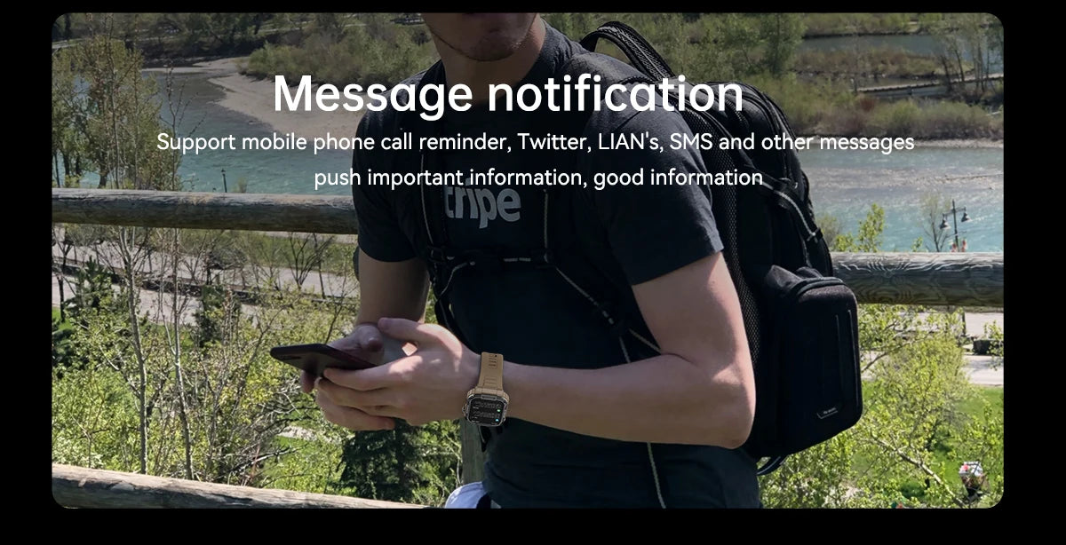 Outdoor Men Smart Watch 1.85'' 400mAh Bluetooth Call Health Monitor Swim Waterproof Sport Smartwatch for Xiaomi IOS Android 2025