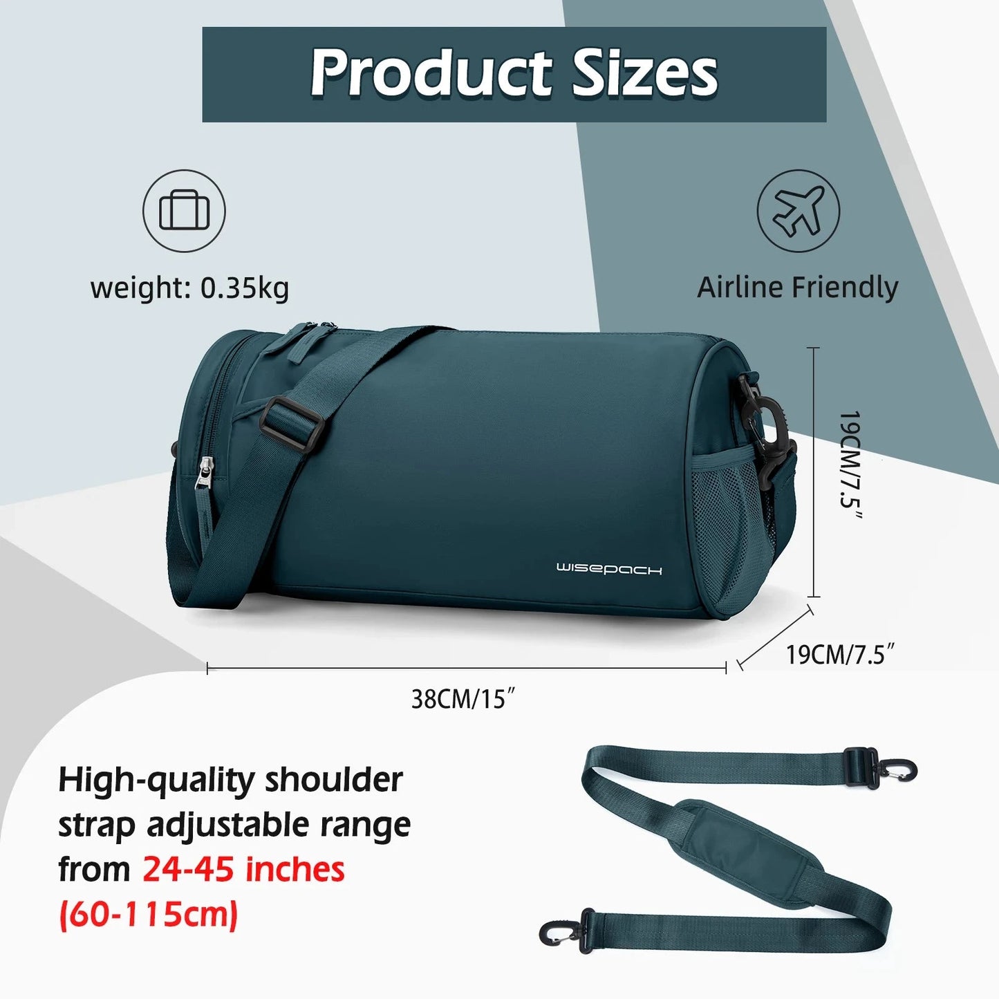 Sports Fitness Bag Women Travel Bag Multi-functional Handbag Yoga Bag Short-Distance Weekender Travel Package Swimming Gym Bags