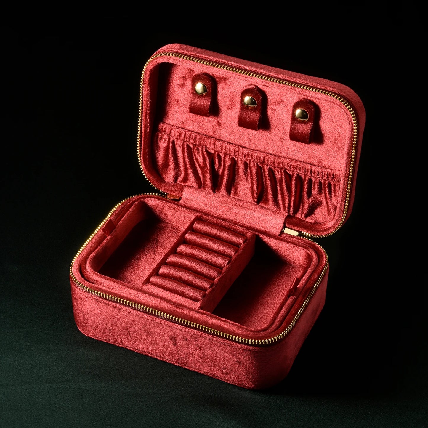 TAIMY Personalized Velvet Jewelry Box Double Layer Design High Capacity Travel Ring Necklace Earrings Jewellery Organizer - AMULET RING STORE