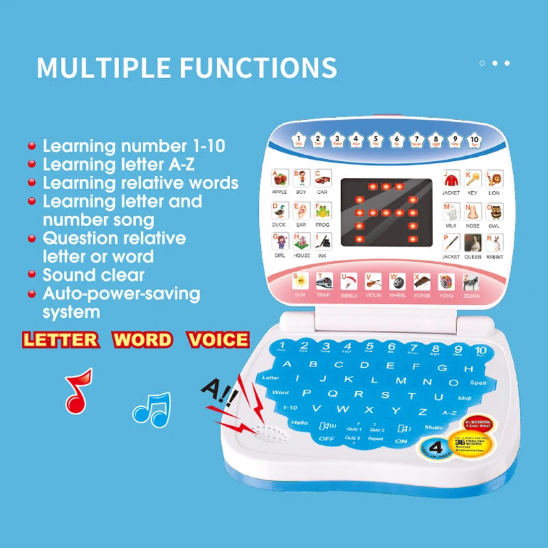 Kids Electronic Learning Laptop - Educational Toy - AMULET RING STORE