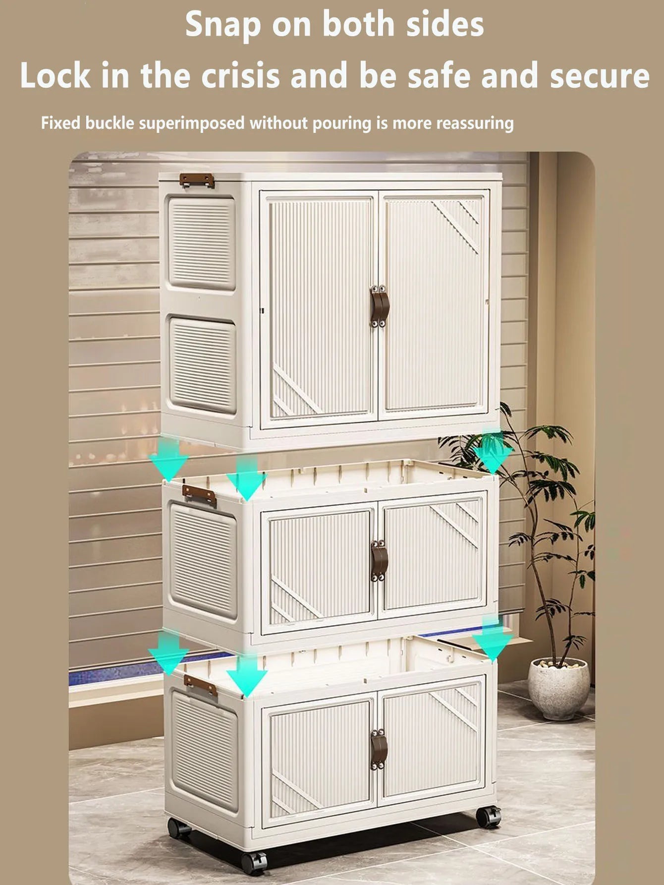 Multi-specification Multifunction White Folding Storage Cabinet Large Capacity Dustproof Wardrobe Storage Box - AMULET RING STORE