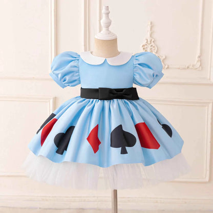 Princess Dress For Toddler Little Girl Luxurious Bow Gown Kids Birthday Party Clothes Halloween Carnival Children Princess Dress