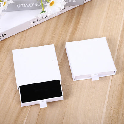 1Pc Thick Kraft Paper Drawer Jewelry Box With Sponge Greet Card for Necklace Bracelet Ring Gift Box Jewelry Packaging Box Joyero - AMULET RING STORE