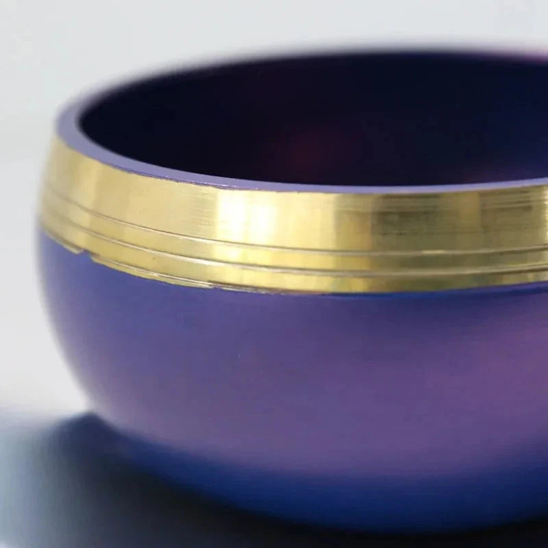Nepal Handmade Buddha Singing Bowl Yoga Meditation Colorful Sound Therapy Tibetan Singing Bowls Healing Percussion Instruments - AMULET RING STORE