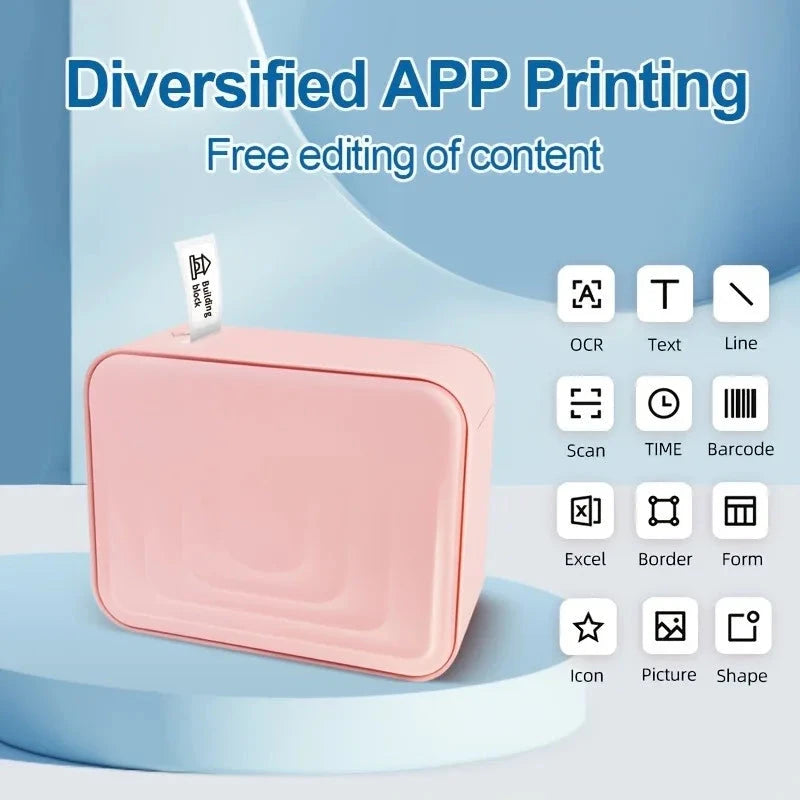 Marklife Portable Label Maker M1Thermal Label Printer Bluetooth Sticker Printer with 1 Roll Self-adhesive Label Paper