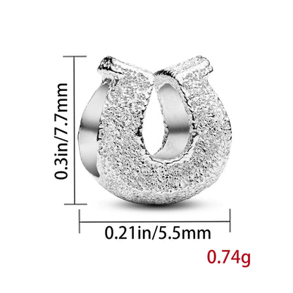 New Mini Series Charm Sun Horseshoe Clover Butterfly Mushroom Beads Fit Original Pan Bracelet DIY Women Jewelry Christmas Gifts - AMULET RING STORE