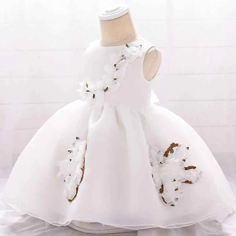 Baby Dresses For Girls Christmas Toddler Kids Flower Elegant Princess Birthday Gown Children Wedding Party 0 1 2 Y Tulle Dresses