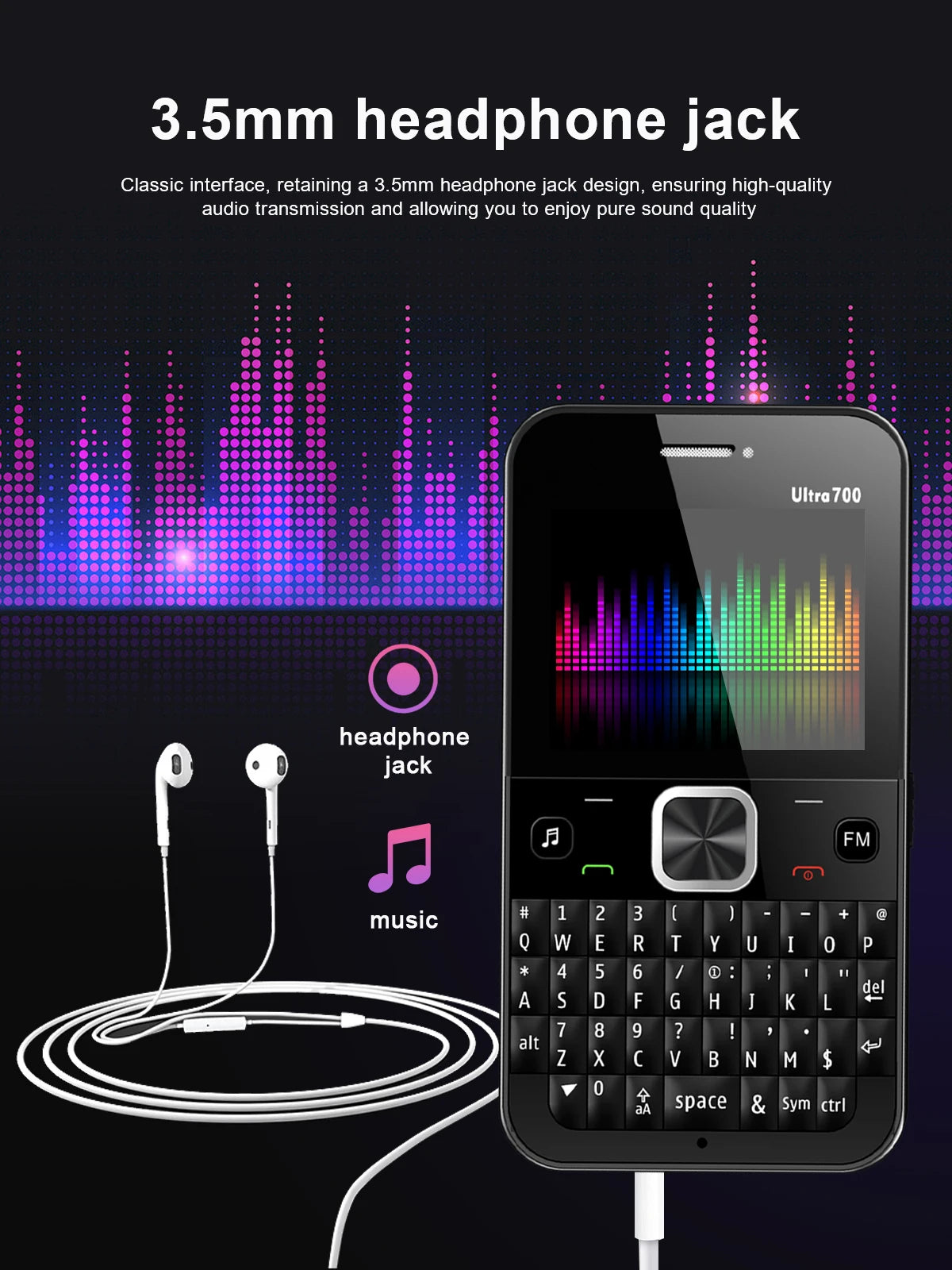 SERVO 4 SIM Card 4 Standby QWERTY Keyboard Mobile Phone Speed Dial Blacklist FM Radio Flashlight 2G GSM Cellular Cellphone TypeC