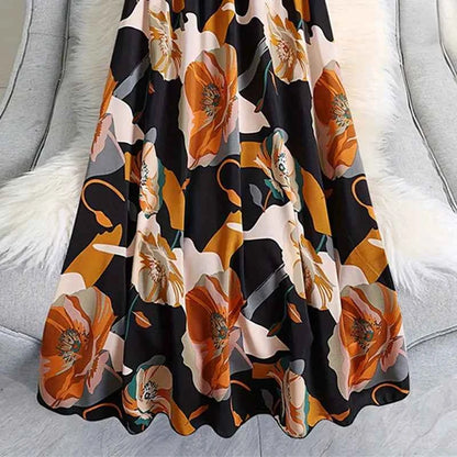 Summer Floral Print Skirts For Woman 2024 Long Elegant High Waist Maxi Skirts