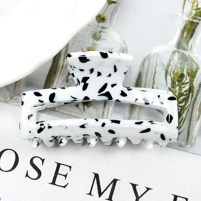 Mini Women's Hair Clips Colorful Geometric Hollow Crab Claw Clip Acetate Leopard Print Fashion Girls Hairpin Hair Accessories - AMULET RING STORE