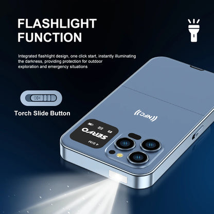 SERVO 4 SIM Card 4 Standby QWERTY Keyboard Mobile Phone Speed Dial Blacklist FM Radio Flashlight 2G GSM Cellular Cellphone TypeC