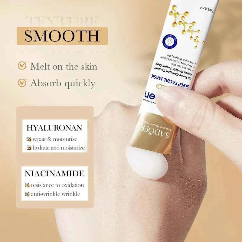 Collagen Sleeping Facial Masks Face skincare Moisturizing Brightening Firming Hydrating Face Mask Facial Skin Care 3/10/20/30pcs