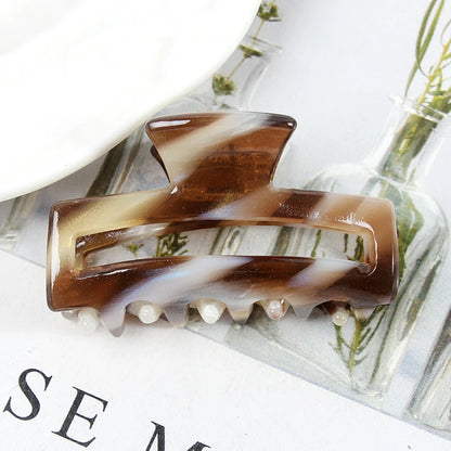 Mini Women's Hair Clips Colorful Geometric Hollow Crab Claw Clip Acetate Leopard Print Fashion Girls Hairpin Hair Accessories - AMULET RING STORE