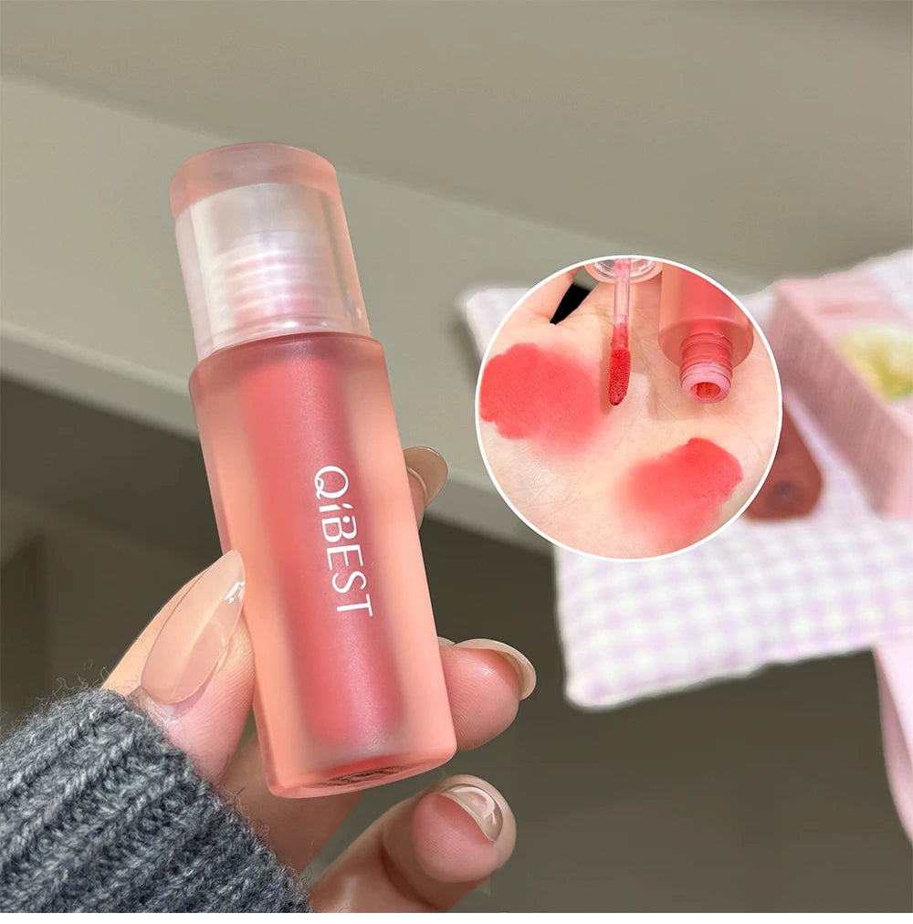 Qibest 6 Colors Velvet Matte Liquid Lipstick Long-Lasting Waterproof Lip Mud Sexy Red Lipgloss Beauty Women Cosmetics Lip Tint - AMULET RING STORE