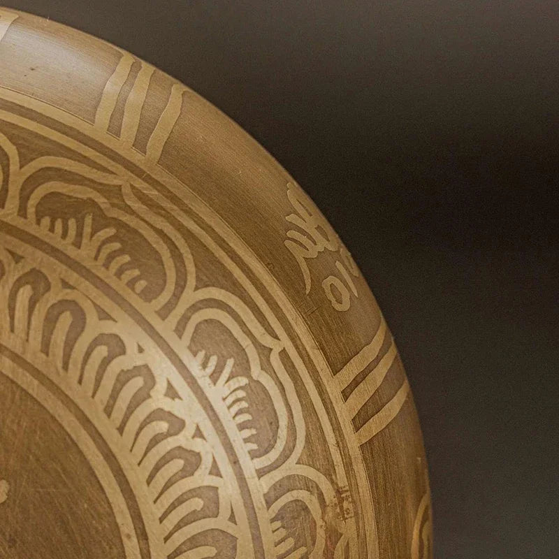 Nepal Handmade Singing Bowl Large Brass Tibetan Bowls Yoga Meditation Sound Healing Instrument Buddhist Sound Bowls Ornaments - AMULET RING STORE