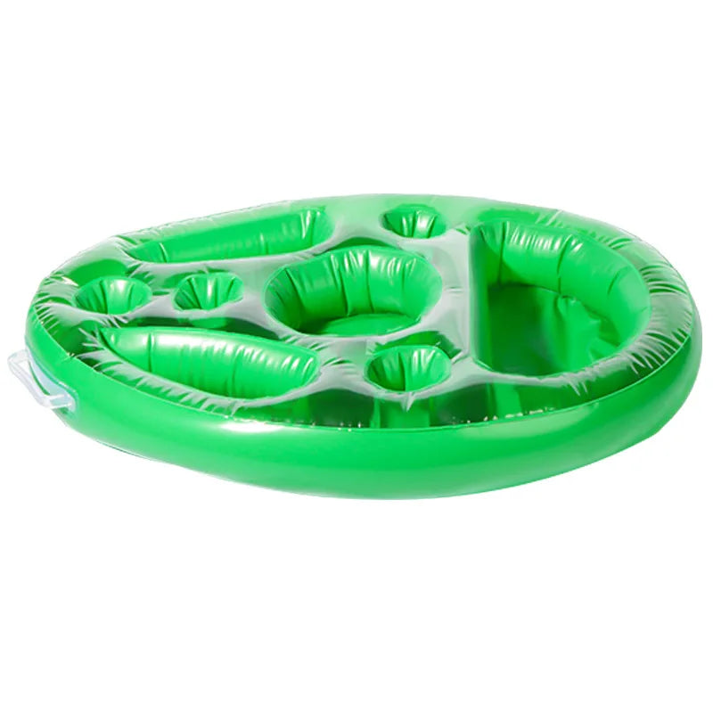 Inflatable PVC water ice bar self-service ice tray party floating portable beverage rack porous coaster tray. Water party - AMULET RING STORE