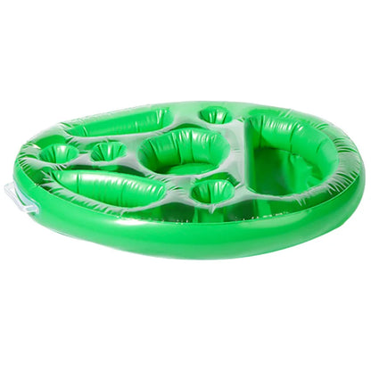 Inflatable PVC water ice bar self-service ice tray party floating portable beverage rack porous coaster tray. Water party - AMULET RING STORE