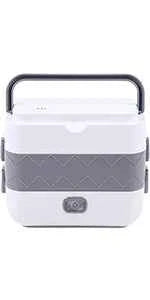 Electric Lunch Box, 3 Layers 2L Portable Electric Heating Bento Lunch Box Food Storage Warmer Container,110V 200W