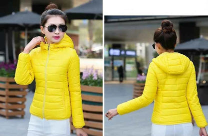 Down Jacket for Women Trend Korean Style Ultra Light Hit Hooded Coat Coats Lightweight Padded Puffer Jackets Female Winter 2025