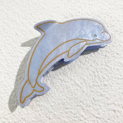 Creative Funny Acetate Tortoise Sturgeon Fish Shark Hairpin Oversize Marine Animal Barrettes Thick Hair Clip Claw Accessories - AMULET RING STORE