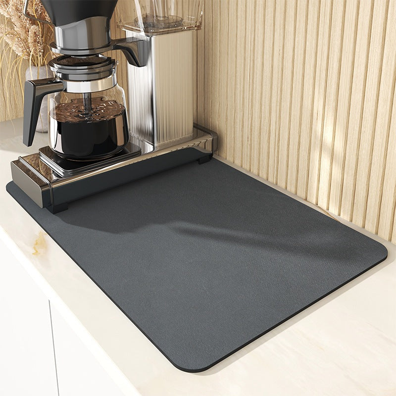 Large Kitchen Super Absorbent Mat Coffee Dish Draining Mat Drying Mat Quick Dry Bathroom Drain Pad Kitchen Faucet Placemat - AMULET RING STORE