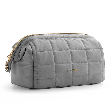 BAGSMART Makeup Bag Puffy Padded Make Up Bags for Women Makeup Organizer Case Wide-open Pouch Toiletry Bag Travel Essentials - AMULET RING STORE