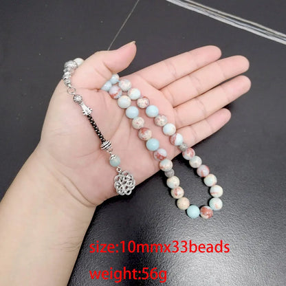 Tasbih Agalmatolite stone muslim prayer beads bracelet islamic fashion accessories ramadan eid gift on hand
