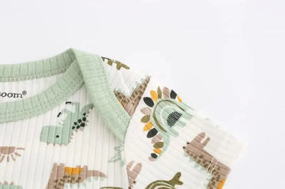 4Pieces Cotton Newborn Bodysuit Print Baby Girl Clothes 0-12M Cartoon Baby Boy Clothes Summer Short Sleeve Romper Bebes - AMULET RING STORE