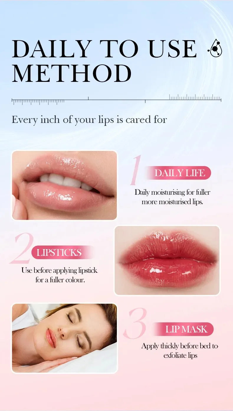 Exfoliating Lip Treatment Mask Gloss - Lightening Melanin Dark Lip Balm Remove Pink Moisturizing Reduce Lip Lines Improve Drynes - AMULET RING STORE