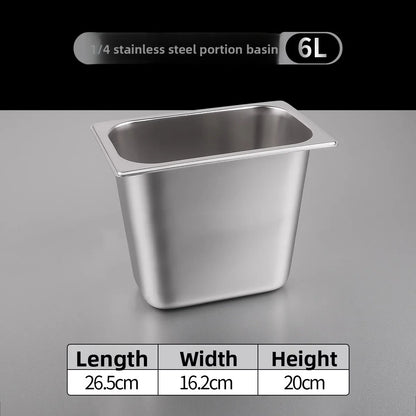 Stainl Steel Rectangular Covered Small Seasoning Box Food Container Thermal Rectangular Basin for Restaurant Kitchen - AMULET RING STORE