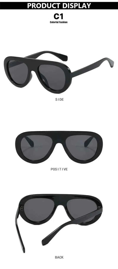 Y2K Retro Round Small Sunglasses Trendy Leopard Print Glasses Vintage Unisex Eyewear for Women Men Bold Fashion Accessories