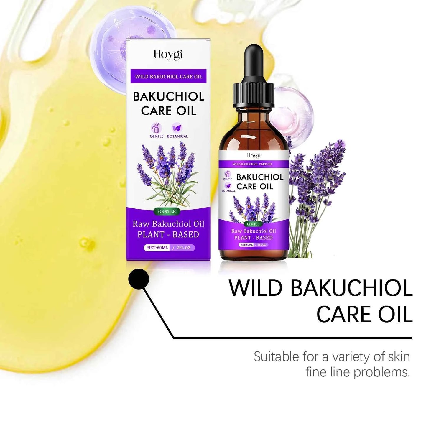 Bakuchiol Essectial Oil Relaxing Fade Fine Lines Brightening Skin Smoothing Facial Body Skin Care Nourish for Sensitive Skin