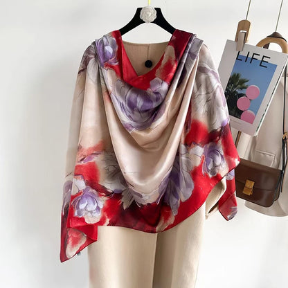 Spring Scarf Women's Luxury Design Polyester Material Smooth Scarf Soft Shawl Beach - AMULET RING STORE