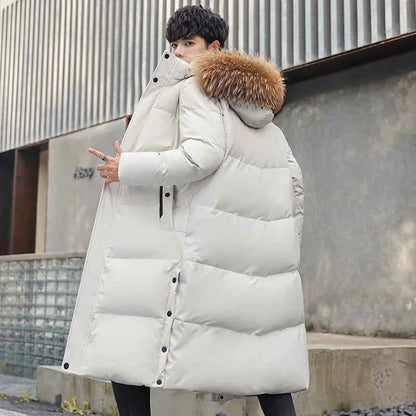 Fashion Winter Jacket for Man Down Coat jacket Parka Men's winter padded jackets Fur Collar Hooded Warm Long Padding HXY291