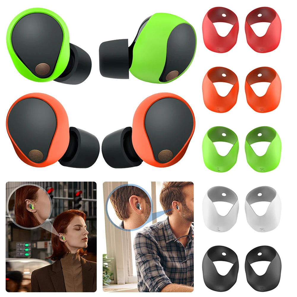5 Pairs Silicone Ear Tips Cover Accessories Anti-Slip Ear Bud Tips Replacement Earphone Ear-Tips for Sony WF-1000XM5 Headphones - AMULET RING STORE