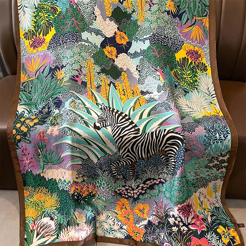 Design Satin Silk Shawl Hijab Scarf Women Fashion Summer Sunscreen Beach Stole Wraps Bufanda Female Headkerchief Echarpe New - AMULET RING STORE