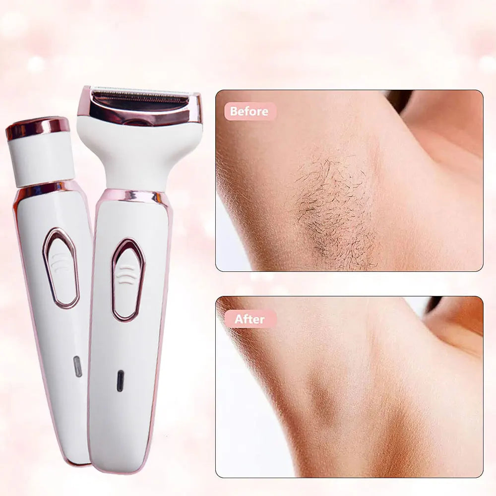 5 In 1 Electric Shaver for Women Painless Eyebrow Razor Bikini Trimmer Cordless Womens Body Shaver Facial Hair Remover Depilador - AMULET RING STORE