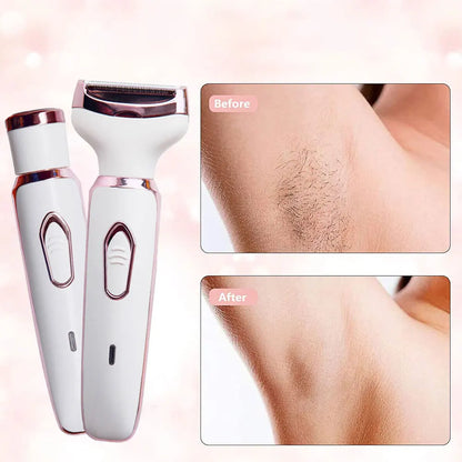 5 In 1 Electric Shaver for Women Painless Eyebrow Razor Bikini Trimmer Cordless Womens Body Shaver Facial Hair Remover Depilador - AMULET RING STORE