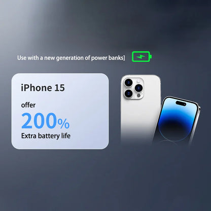 Oneplus 50000mAh Magnetic Power Bank Wireless Portable Charger Large Capacity Fast Charge Backup Battery For IPhone Samsung New - AMULET RING STORE