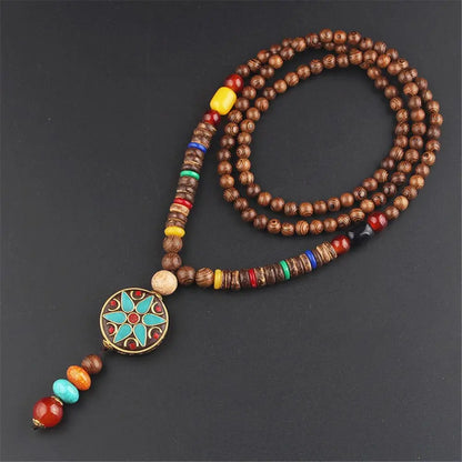 Fashion Long Sweater Pendant Chain Wooden Beaded Tassel Boho Bohemian Necklace Jewelry Nepal Wood Beads Pendant Necklace