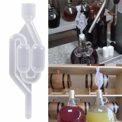 Air Lock Valve S-Shape Airlocks Fermentation Home Brewing Bubble Exhaust ECO-Friendly Beer Wine Stopper Fermenter Seal Valve - AMULET RING STORE