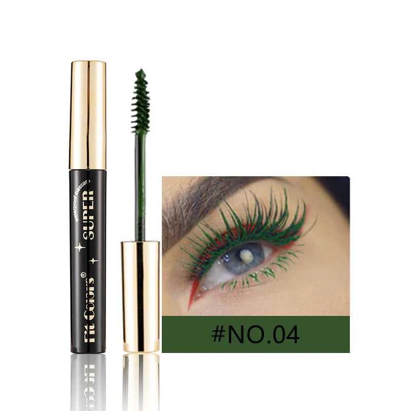 14 Colors Waterproof Mascara 5D Silk Fiber Mascara Lash Color 3D Mascara Eyelash Extension Thick Lengthening Eye Lashes Cosmetic - AMULET RING STORE