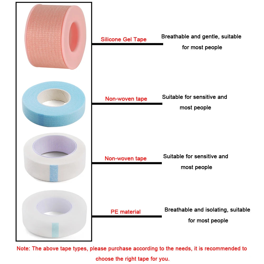 2/4PCS Micropore Eyelash Tape Lashes Lifting Tapes Under Eyes Breathable Easy To Tear Medical Tapes Eyelash Extension Supplies - AMULET RING STORE