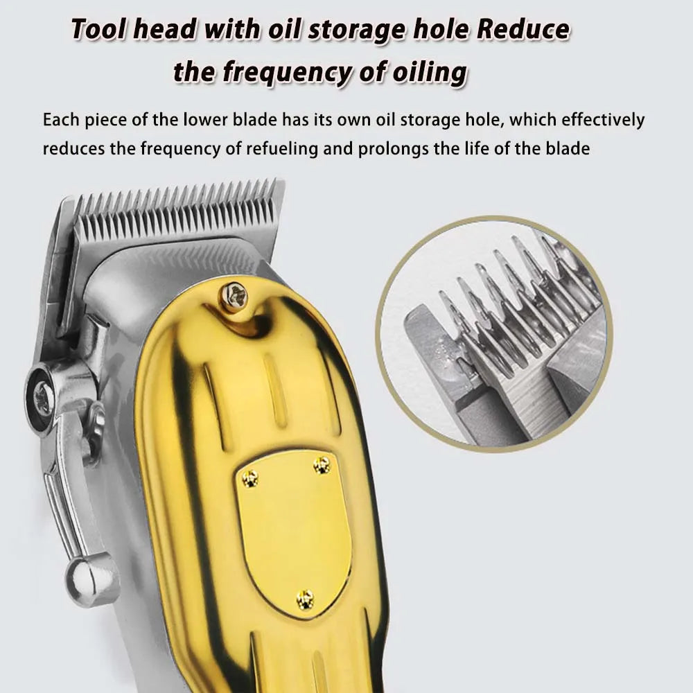 Professional Hair Clippers/Hair Trimmer/Beard Shaver for Men - Cordless Barber Clipper Hair Cutting Kit, Haircut Grooming Kit - AMULET RING STORE